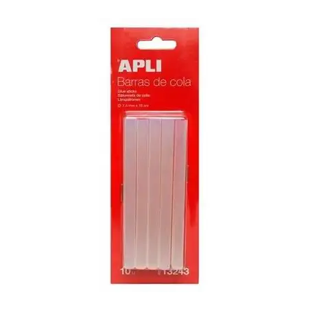(13243) APLI BARRAS DE COLA PARA PISTOLA TERMOFUSIBLE TRANSPARENTES Ø7