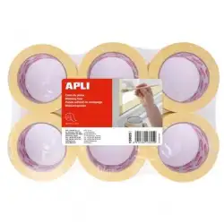 (13825) APLI CINTA PINTOR 60GR ROLLO 48MMX45M REMOVIBLE AMARILLO - 6U-