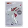 (16668) APLI PISTOLA DE SILICONA CALIENTE BLANCA 20W + 2 BARRAS