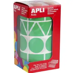 (11164) APLI GOMETS FIGURAS SURTIDAS ROLLO VERDE XL