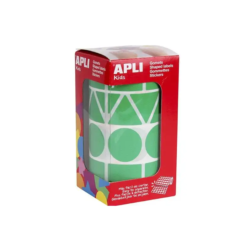 (11164) APLI GOMETS FIGURAS SURTIDAS ROLLO VERDE XL