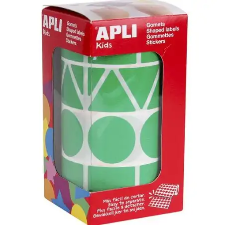 (11164) APLI GOMETS FIGURAS SURTIDAS ROLLO VERDE XL