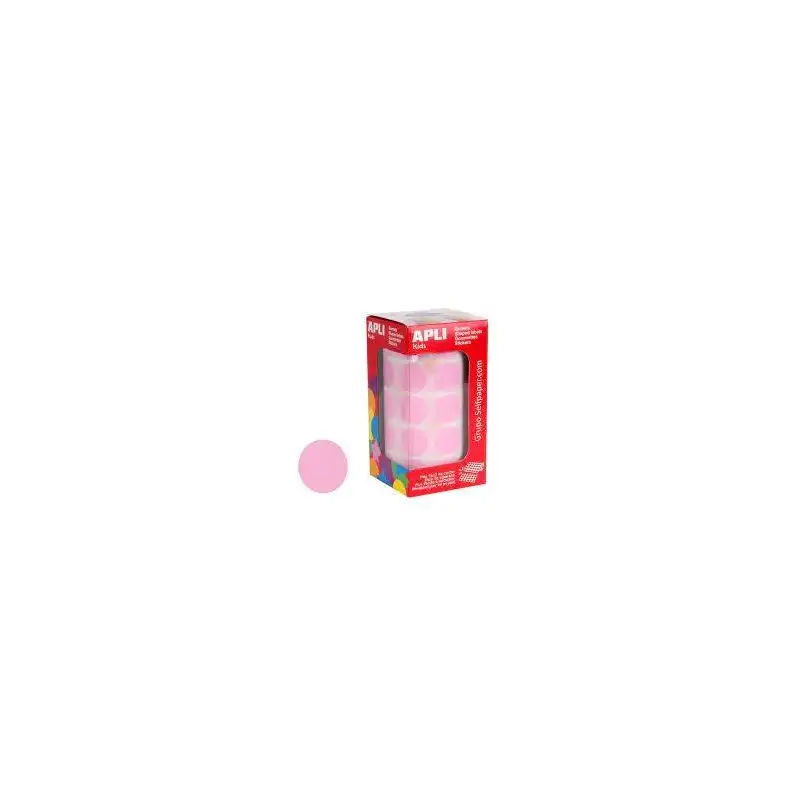 (11489) APLI GOMETS REDONDOS 20MM ROLLO ROSA