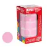 (11489) APLI GOMETS REDONDOS 20MM ROLLO ROSA