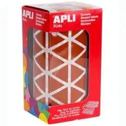 (11496) APLI GOMETS TRIANGULARES 20MM ROLLO MARRÓN -ROLLO 2832 UNIDADES-