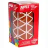 (11496) APLI GOMETS TRIANGULARES 20MM ROLLO MARRÓN -ROLLO 2832 UNIDADES-