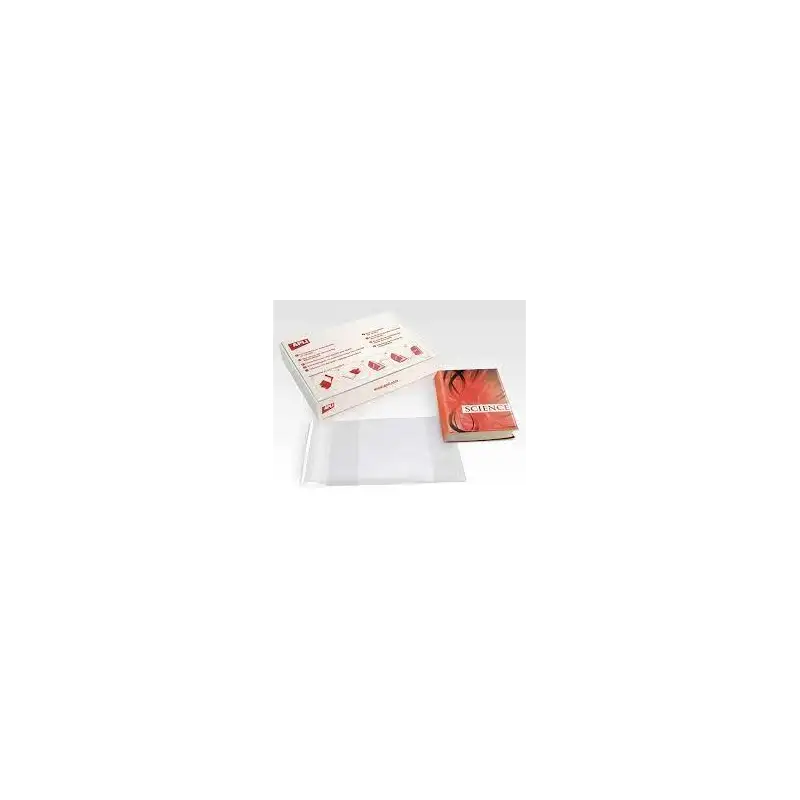 (12279) APLI FORRO DE LIBROS CON SOLAPA AJUSTABLE 280MM PVC 130 MICRAS CAJA 100 UD