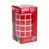 (12477) APLI GOMETS CUADRADOS 15MM ROLLO ROJO -ROLLO 2832 UNIDADES-