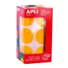 (17865) APLI GOMETS REDONDOS 33MM ROLLO AMARILLO -ROLLO 708 UNIDADES-