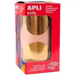 (18483) APLI GOMETS REDONDOS 45MM ROLLO DORADO