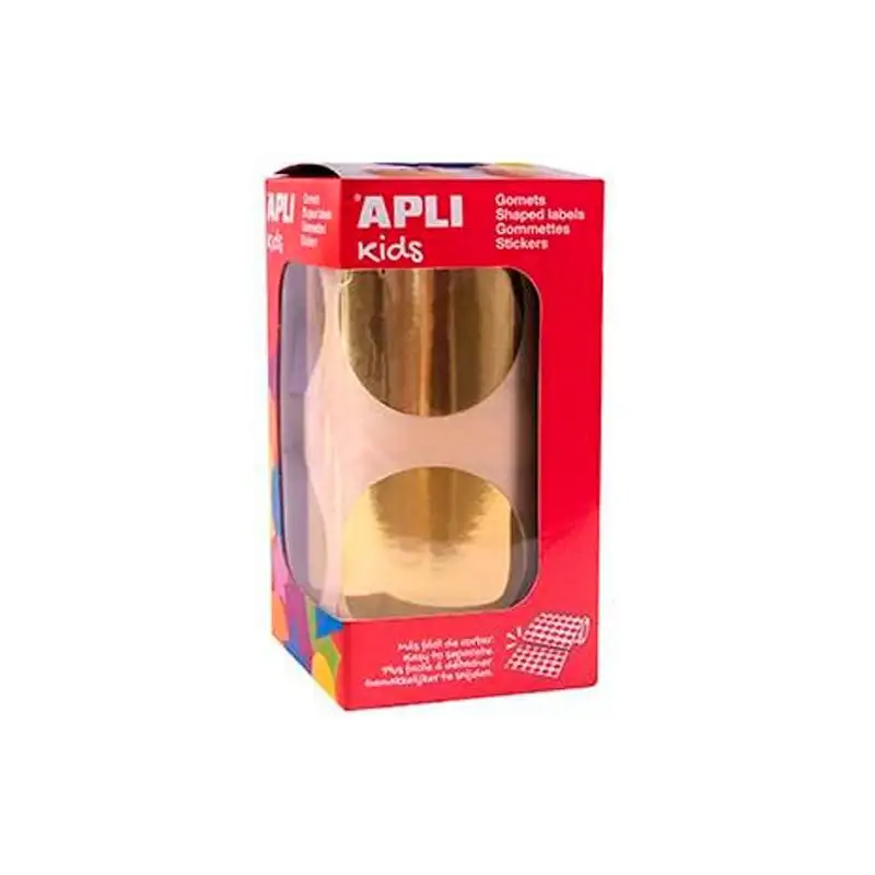 (18483) APLI GOMETS REDONDOS 45MM ROLLO DORADO