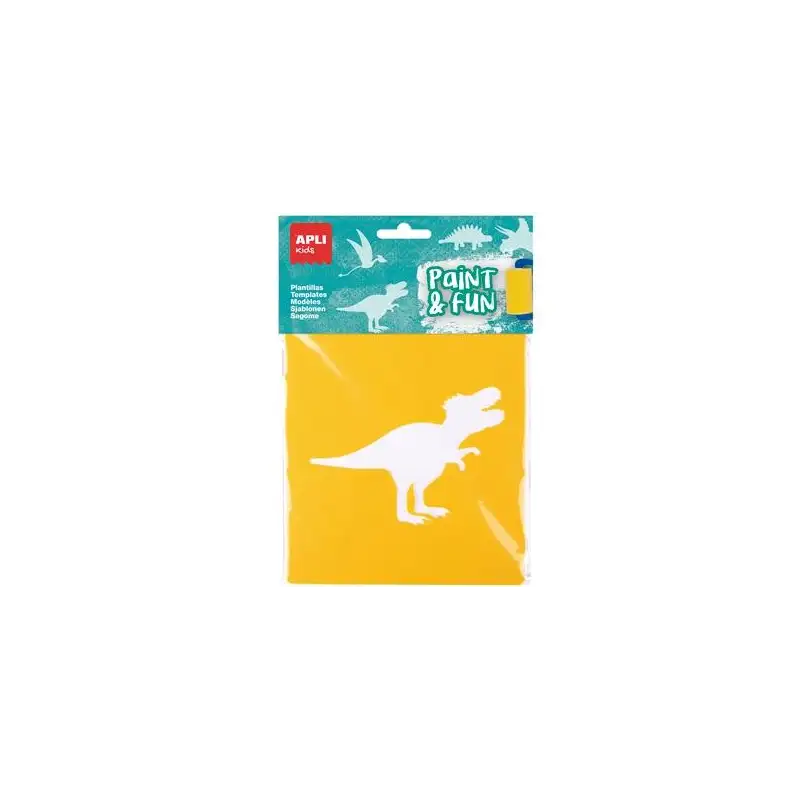 (19410) APLI PLANTILLAS DE FORMAS DINOSAURIOS PAINT & FUN PP FLEXIBLE BOLSA DE 6 SURTIDOS