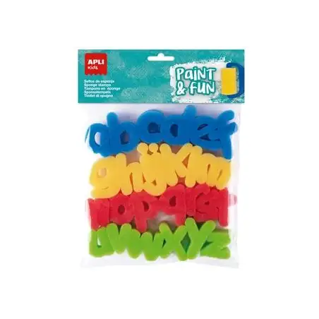 (19412) APLI SELLOS PAINT&FUN ESPONJA ABC BOLSA DE 26 C/SURTIDOS