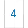 (01227) APLI ETIQUETAS ADHESIVAS 105X148MM LÁSER C/RECTOS 4 X 20H POLIÉSTER BLANCO