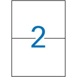 (01264) APLI ETIQUETAS ADHESIVAS 210X148MM INKJET/LÁSER C/RECTOS 2 X 100H BLANCO