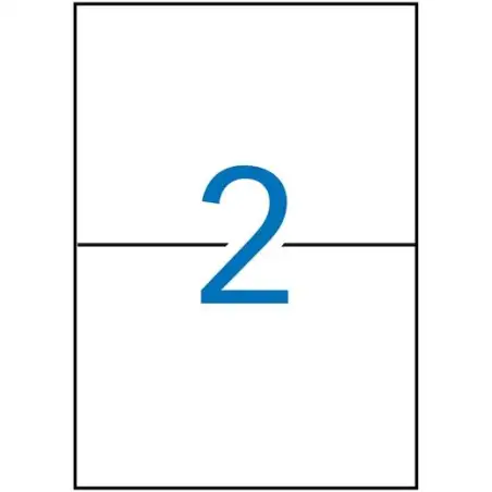 (01264) APLI ETIQUETAS ADHESIVAS 210X148MM INKJET/LÁSER C/RECTOS 2 X 100H BLANCO