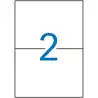 (01264) APLI ETIQUETAS ADHESIVAS 210X148MM INKJET/LÁSER C/RECTOS 2 X 100H BLANCO