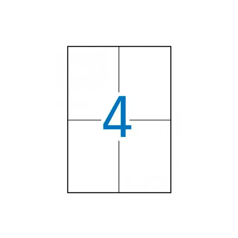 (01280) APLI ETIQUETAS ADHESIVAS 105X148MM INKJET/LÁSER C/RECTOS 4 X 100H BLANCO