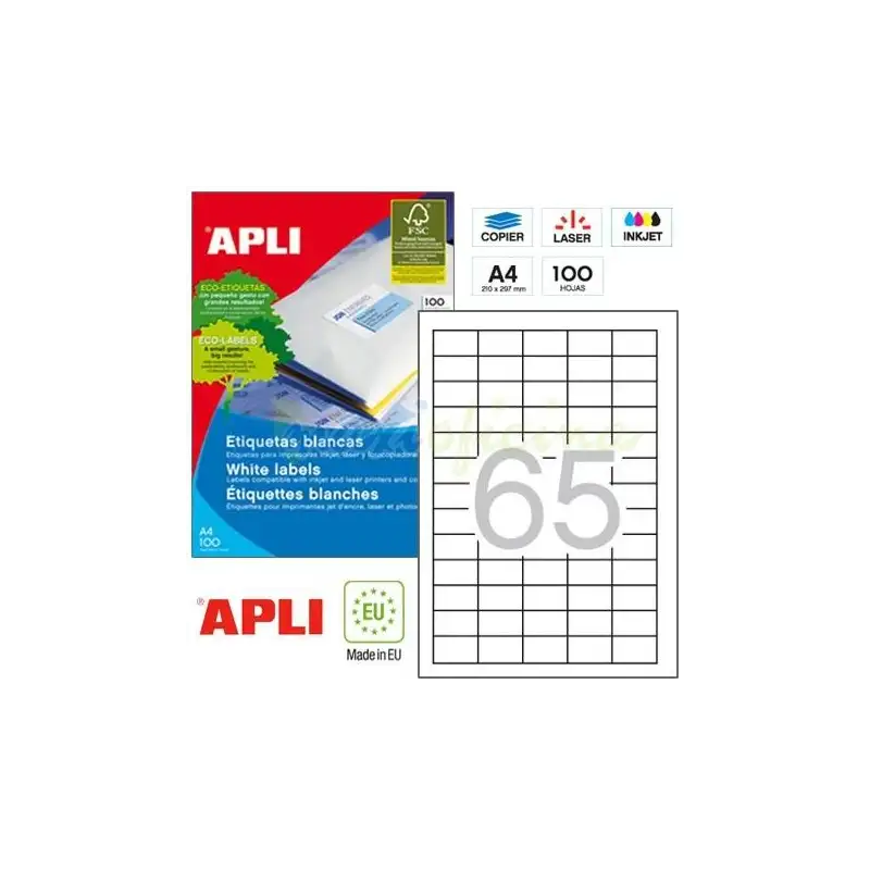 (01283) APLI ETIQUETAS ADHESIVAS 38X21