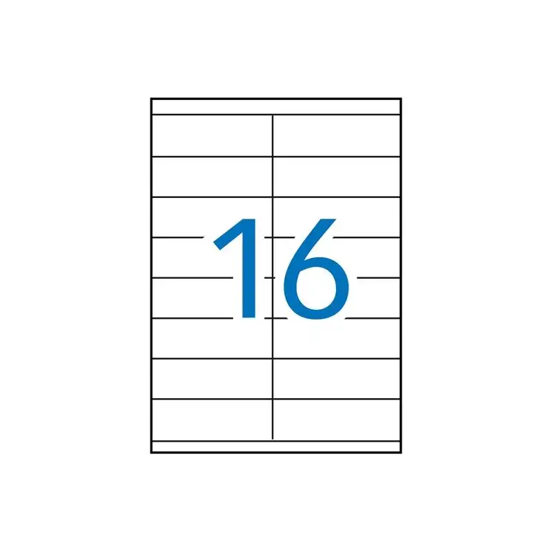 (01287) APLI ETIQUETAS ADHESIVAS 105X35MM INKJET/LÁSER C/RECTOS 16 X 100H BLANCO