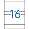 (01287) APLI ETIQUETAS ADHESIVAS 105X35MM INKJET/LÁSER C/RECTOS 16 X 100H BLANCO