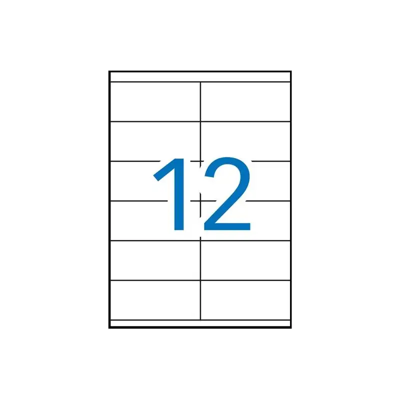 (01289) APLI ETIQUETAS ADHESIVAS 105X48MM INKJET/LÁSER C/RECTOS 12 X 100H BLANCO