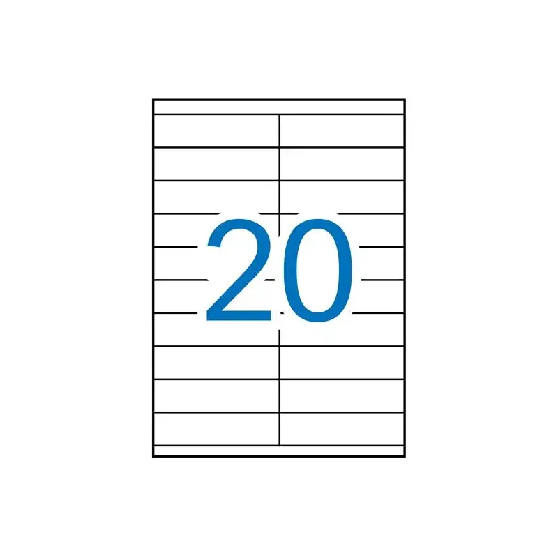 (01299) APLI ETIQUETAS ADHESIVAS 105X29MM INKJET/LÁSER C/RECTOS 20 X 100H BLANCO
