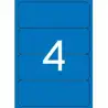 (01375) APLI ETIQUETAS ADHESIVAS ESPECIAL ARCHIVO 190X61MM INKJET/LÁSER C/ROMOS 4 X 20H AZUL