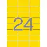 (01591) APLI ETIQUETAS ADHESIVAS 70X37MM INKJET/LÁSER C/RECTOS 24 X 20H AMARILLO FLUORESCENTE