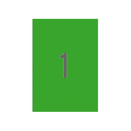 (01602) APLI ETIQUETAS ADHESIVAS 210X297MM INKJET/LÁSER C/RECTOS 1 X 20H VERDE