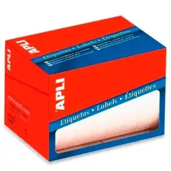(01694) APLI ETIQUETAS PARA PRECIOS 34X53MM ESCRITURA MANUAL CANTOS ROMOS ROLLO DE 900 BLANCO