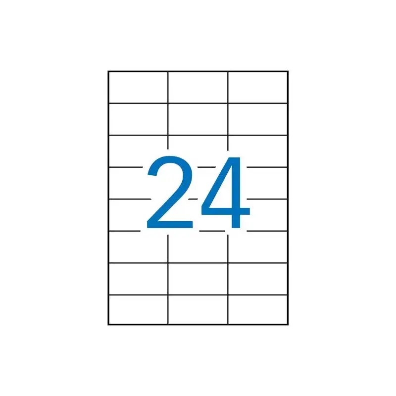 (01783) APLI ETIQUETAS ADHESIVAS 70X37MM INKJET/LÁSER C/RECTOS 24 X 500H BLANCO