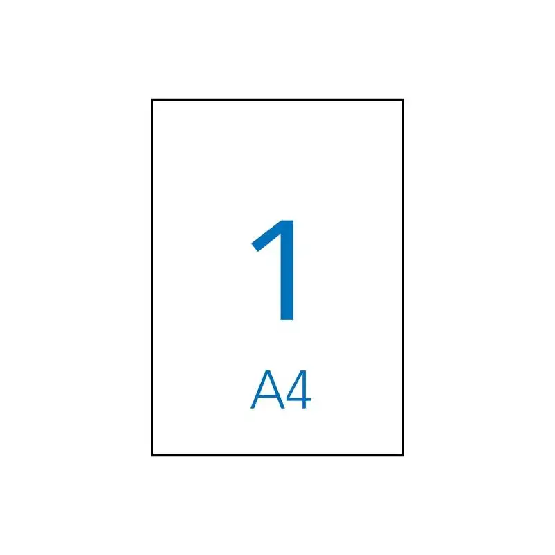 (01788) APLI ETIQUETAS ADHESIVAS 210X297MM INKJET/LÁSER C/RECTOS 1 X 500H BLANCO