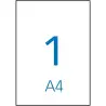 (01788) APLI ETIQUETAS ADHESIVAS 210X297MM INKJET/LÁSER C/RECTOS 1 X 500H BLANCO