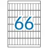 (01861) APLI ETIQUETAS ADHESIVAS 12X30MM MANUAL/IMPRESIÓN C/ROMOS 66 X 15H A5 BLANCO