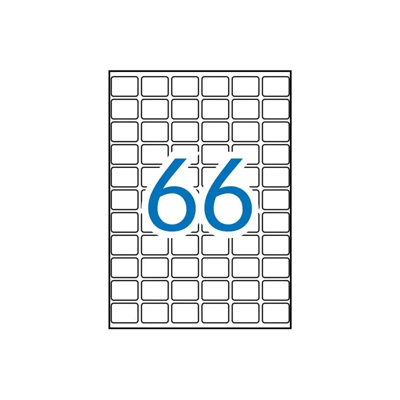 (01864) APLI ETIQUETAS ADHESIVAS 16X22MM MANUAL/IMPRESIÓN C/ROMOS 66 X 15H A5 BLANCO