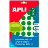 (02745) APLI ETIQUETAS ADHESIVAS CIRCULARES Ø19MM ESCRITURA MANUAL 40 X 8H VERDE