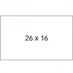 (100917) APLI ETIQUETAS PARA ETIQUETADORA DE PRECIOS 26X16MM C/RECTOS 6 ROLLOS DE 1000 BLANCO