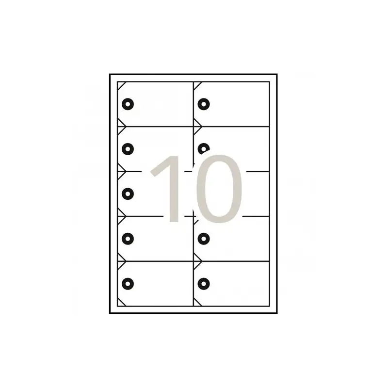 (10149) APLI ETIQUETAS COLGANTES C/ARANDELA 98X57MM INKJET/LÁSER 10 X 10 HOJAS BLANCO