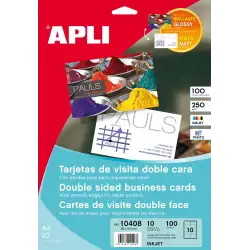 (10408) APLI TARJETAS VISITA DOBLE CARA BLANCO PARA INKJET