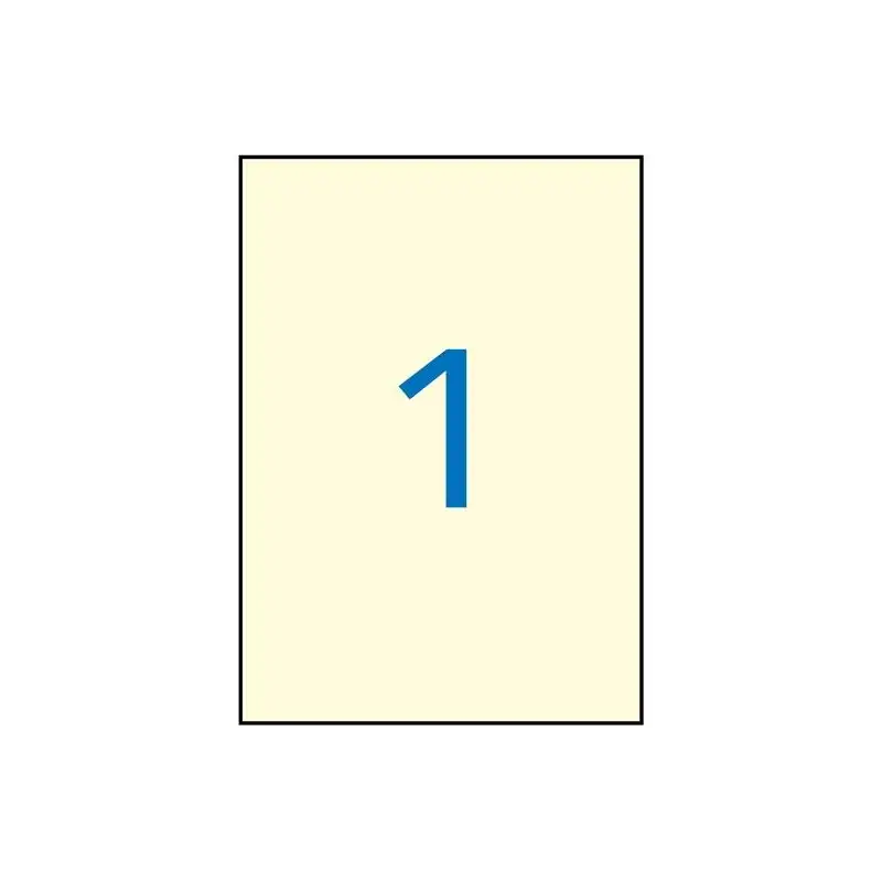 (11802) APLI ETIQUETAS ADHESIVAS 210X297MM INKJET/LÁSER C/RECTOS 1 X 20H CREMA