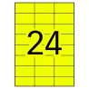 (11834) APLI ETIQUETAS ADHESIVAS PERMANENTES 70X37MM LÁSER C/RECTOS 24 X 100H AMARILLO