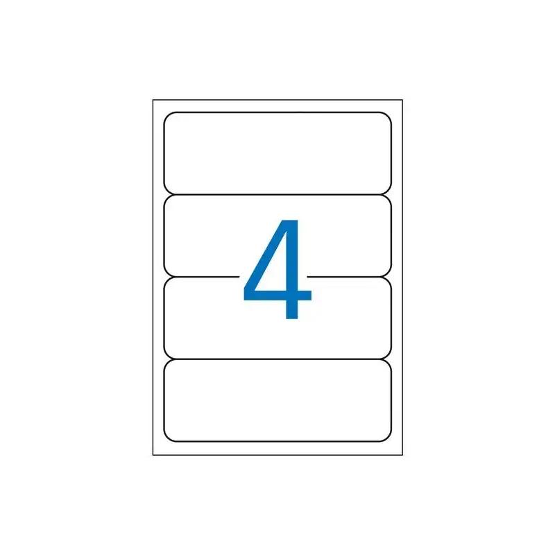 (12920) APLI ETIQUETAS ADHESIVAS 190X61MM INKJET/LÁSER C/ROMOS 4 X 10H BLANCO