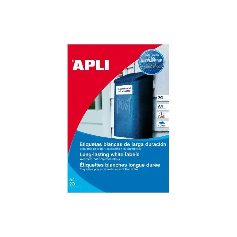 (15087) APLI ETIQUETAS ADHESIVAS RESISTENTES INTEMPERIE 99
