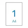 (15187) APLI ETIQUETAS ADHESIVAS 210X297MM INKJET C/RECTOS 1 X 10H POLIÉSTER BLANCO