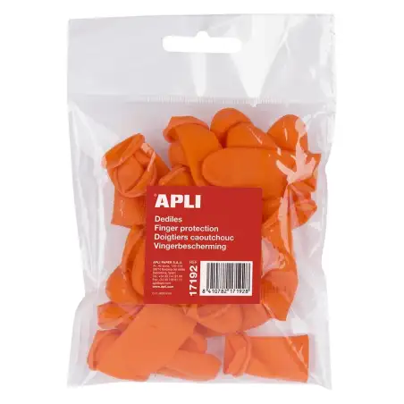 (17192) APLI DEDÍLES LATEX TALLA M COLOR NARANJA -20U-