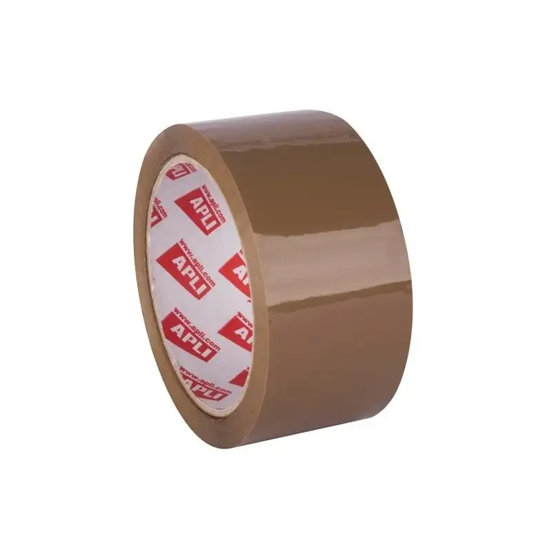 (11943) APLI PRECINTO BASIC PP ADHESIVO ACRÍLICO 28 MICRAS SIN RUIDO ROLLO 48MMX66M MARRÓN BRILLANTE