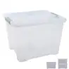 (CP1482032 CS TP) ARCHIVO 2000 CAJA DE ALMACENAJE 32L APILABLE Y ENCAJABLE C/TAPA 360X420X300MM PP CRISTAL TRANSPARENTE