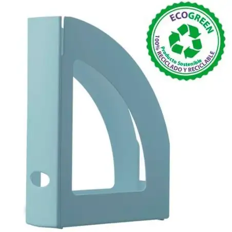 (2003 AZ PS) ARCHIVO 2000 CAJETÍN ECOGREEN LOMO OLLAO 80MM 250X80X320MM RECICLADO AZUL PASTEL
