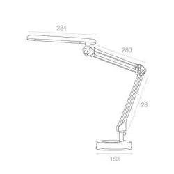 (5061B PT LED4STARS C) ARCHIVO 2000 LÁMPARA LED FLEXO DE SOBREMESA CABEZAL PIVOTABLE HORIZONTAL/VERTICAL CON BASE LUZ BLANCO ...
